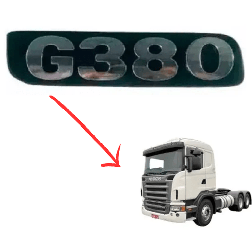 Emblema Letreiro Potência Para Scania G 380 Antigo Cromado