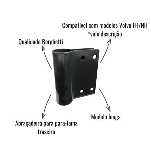 Abraçadeira Para-Lama Traseiro Longa Borghetti Volvo FH/NH