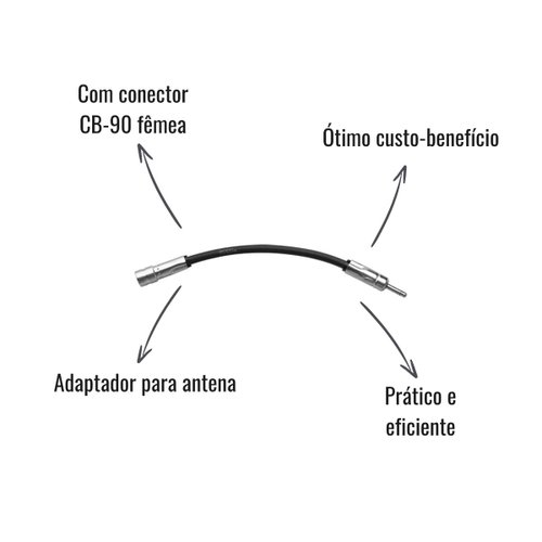 Adaptador para Antena com Conector CB-90 Fêmea
