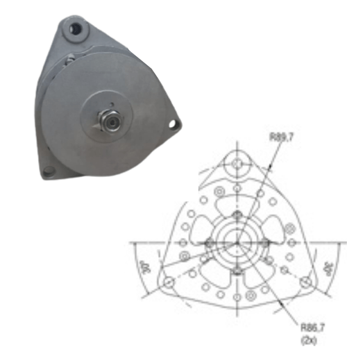 Alternador Bosch 12v 35a Mercedes Benz Agrale Case sem polia