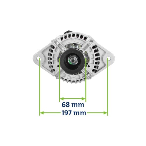 Alternador ZM Sistema Bosch 24V 80A com Polia 8PK Volvo FH12