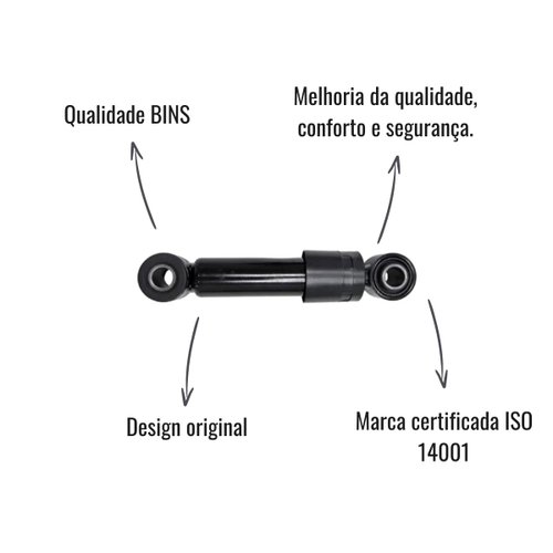 Amortecedor de Cabine BINS Traseiro Transversal para Volvo