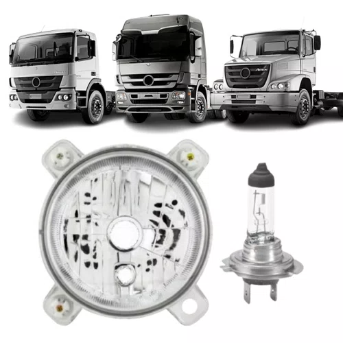 Bloco Farol Baixo Nino Esquerdo Atego Atron Actros + Lâmpada