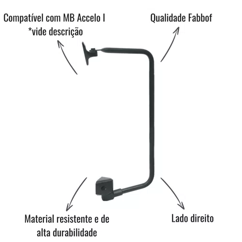 Braço Espelho Retrovisor Fabbof ER1200 Direito MB Accelo I