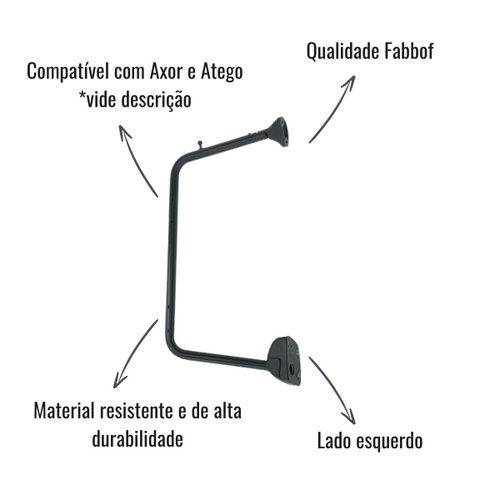 Braço Espelho Retrovisor Fabbof Lado Esquerdo Atego Axor