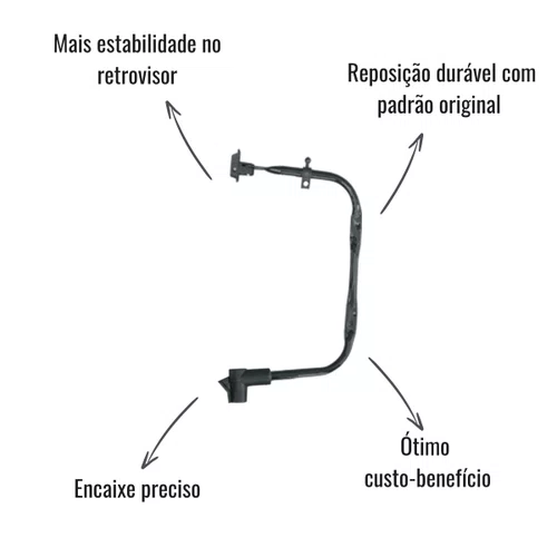 Par Braço Espelho Retrovisor Fabbof S/Amassado VW 6.90 7.90
