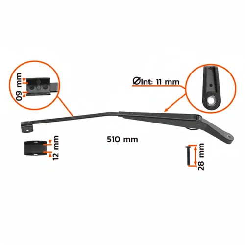 Braço Limpador Granero 730 MB Série L 712C 914C Cara Chata