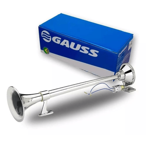 Buzina de Ar Corneta Gauss Cromada 24v 64cm Universal