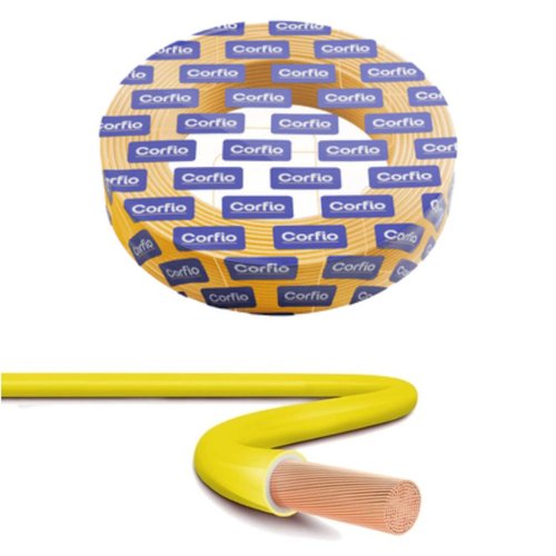 Cabo Flexível Corfio 450/750V 1x1,0mm² Amarelo 200 Metros