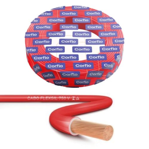 Cabo Flexível Corfio 450/750V 1x1,5mm² Vermelho 100 Metros
