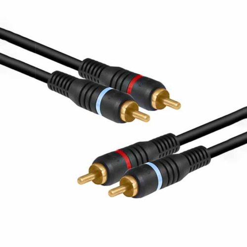 Cabo RCA Storm Tech 2x2 5mm Preto 5 Metros