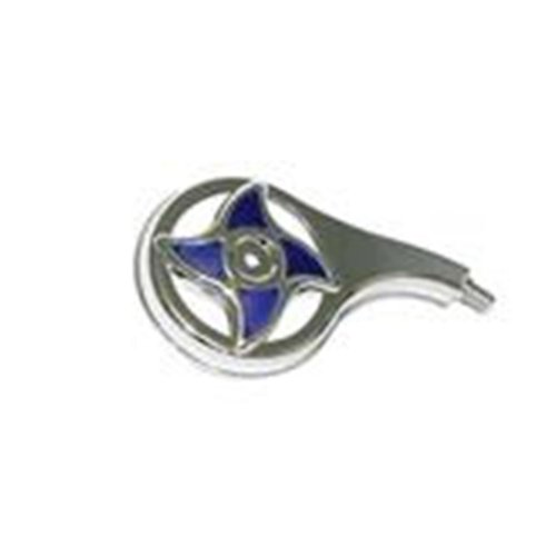 Calota Rodo ar Cromada 4 Pontas Azul caminhões uso Universal