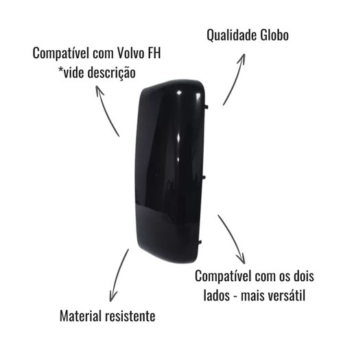 Capa Retrovisor Principal Globo LD/LE para Volvo FH