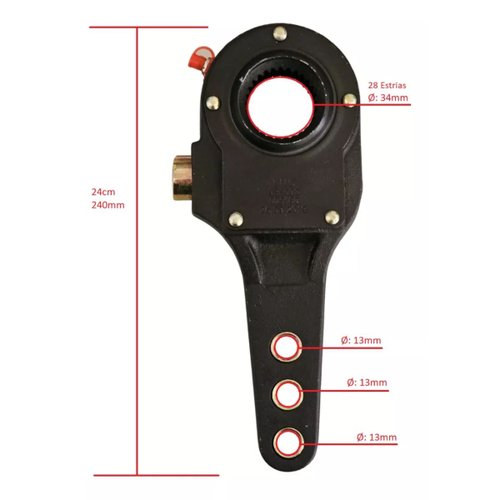 Catraca Freio Manual LNG 28 Estrias 3 Furos 13mm Chave 14