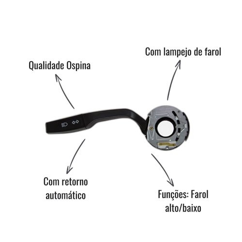 Chave de Seta Ospina Farol Alto/Baixo C/Retorno Automático para Constellation e Delivery