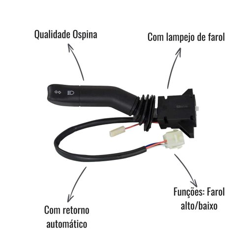Chave de Seta Ospina Farol Alto/Baixo C/Retorno Automático para Scania 114/124