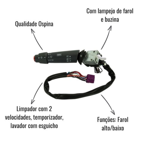Chave de Seta Ospina Farol Alto/Baixo para Caminhões Mercedes-Benz