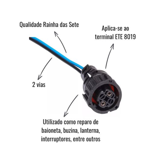 Chicote Reparo Rainha das Sete ETE7687 2 Vias