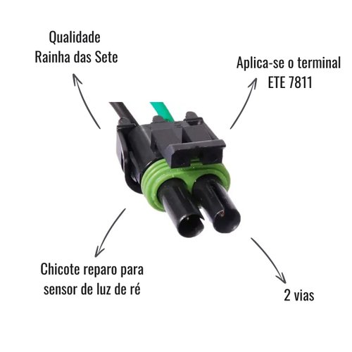 Chicote Reparo Sensor Luz de Ré Rainha das Sete ETE 7656