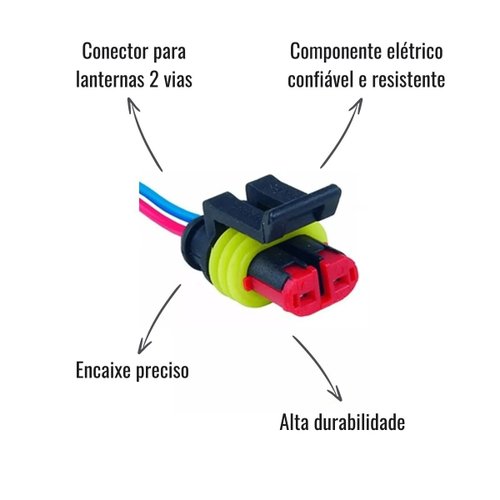 Chicotes Rainha das Sete ETE7731 Conector Lanterna 10 Unid