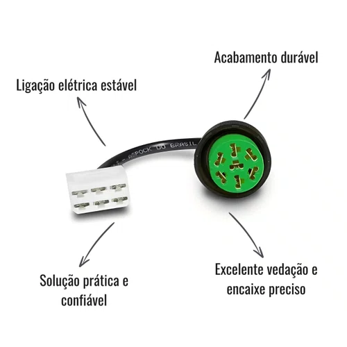 Conector Fêmea Aspöck Direito Lanterna Traseira Facchini