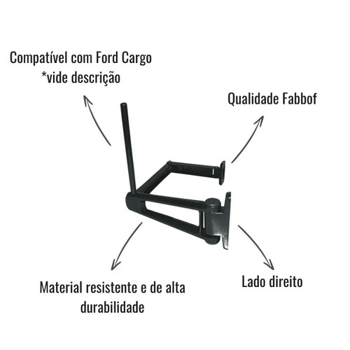 Conjunto Braço Espelho Retrovisor Fabbof Direito Ford Cargo