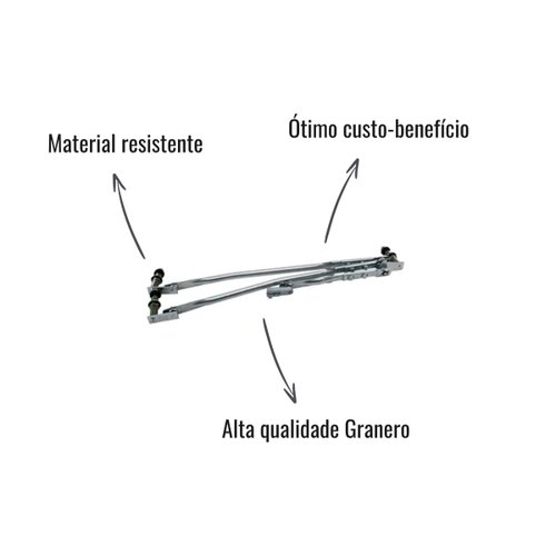 Conjunto Mecanismo Granero 167 MB Cabine Alta 3 Limpadores