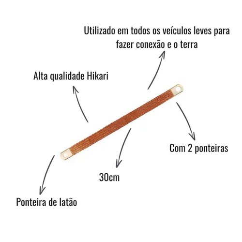 Cordoalha Bateria Veículos Leves Hikari HC-3030 2P 30CM