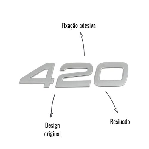 Emblema Adesivo Potência 420 Volvo FH/FM 2005 >