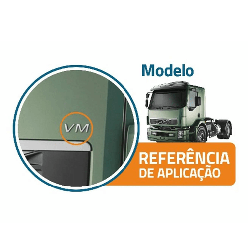 Emblema Adesivo VM para Volvo VM (Letreiro) 2004 em diante