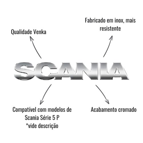 Emblema da Grade Venka Inox para Scania Série 5 P 2008-2012