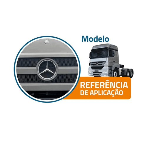 Emblema / Estrela da Grade Mercedes-Benz Axor/Atego cromado