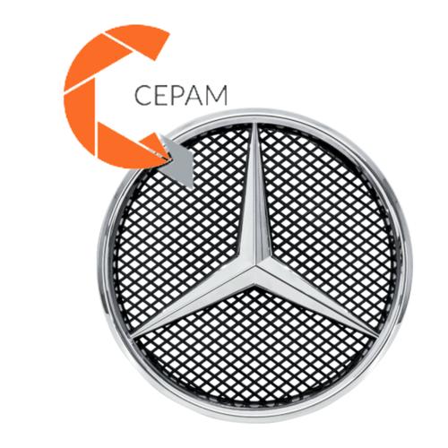 Emblema / Estrela da Grade Mercedes-Benz Axor/Atego cromado