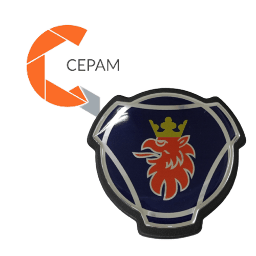 Emblema Resinado Galo / Dragão Para Scania S5 Sem Suporte