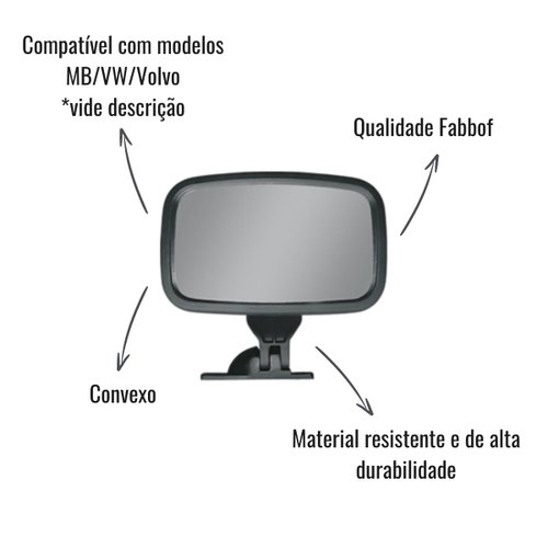 Espelho Rampa Convexo Fabbof FH FM Atego Axor Constellation