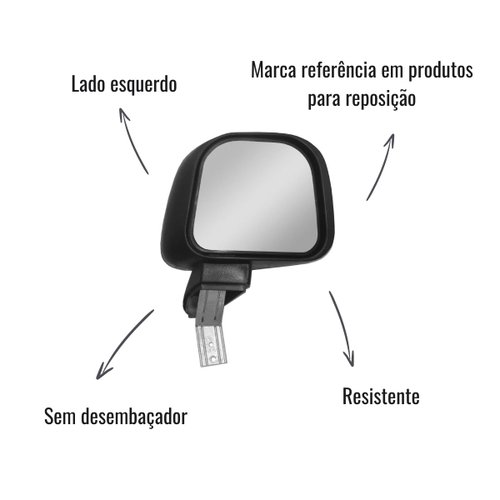 Espelho Retrovisor Aux Fabbof LE S/Desemb para Scania S4