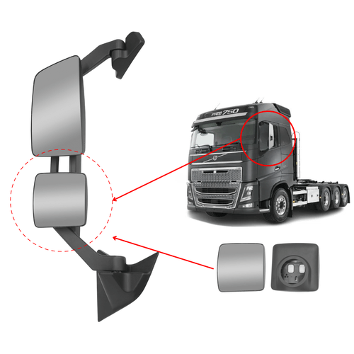 Espelho Retrovisor Auxiliar Fabbof LD/LE C/Desemb Volvo FH