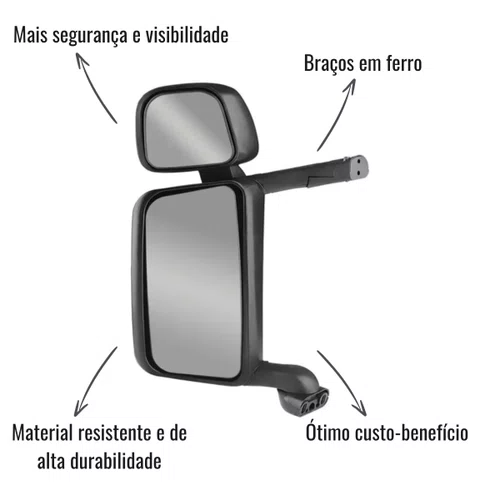 Espelho Retrovisor Fabbof Esquerdo S/Desembaçador Scania S4