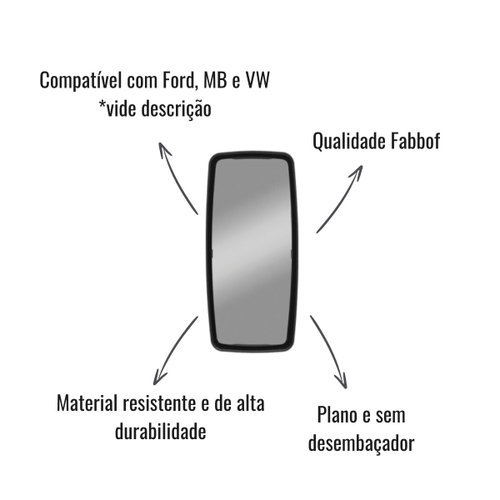 Espelho Retrovisor Fabbof Convexo Cargo Constellation