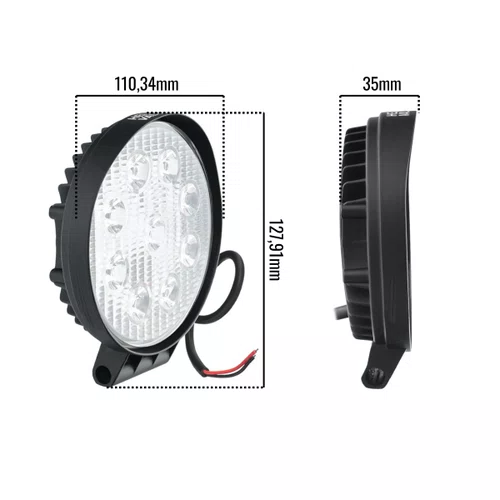 Farol Auxiliar LED Hella Universal Redondo Bivolt