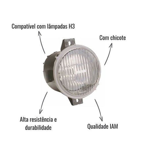 Farol Auxiliar/Neblina IAM H3 Ø 112mm para MB/VW