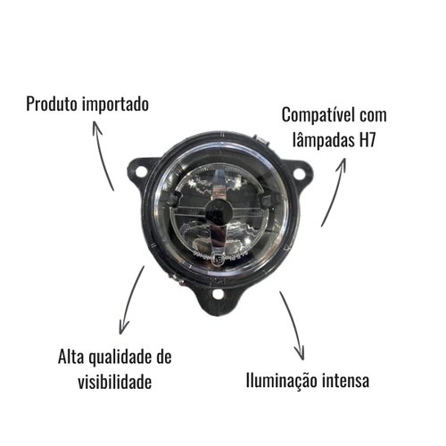 Farol Auxiliar Neblina Importado H7 C/Soquete LD/LE para MB