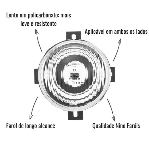 Farol Auxiliar Nino Longo Alcance LD/LE Cristal para MB