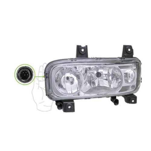 Farol Orgus Biparábola Vidro H7/H1 LE para MB Atego