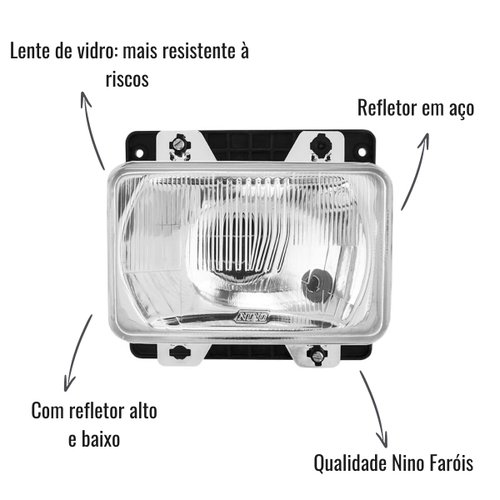 Farol Nino H4 Lado Esquerdo para Mercedes-Benz