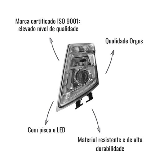 Farol Orgus Lado Esquerdo para Volvo FH 13/FM 13