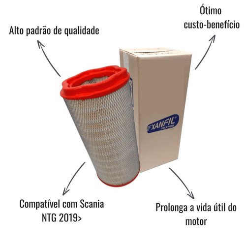 Filtro de Ar Xantil para Scania NTG Euro 7 G500 G450 XT