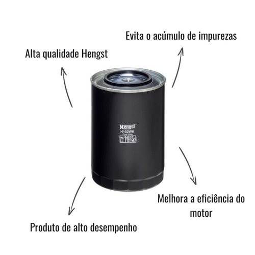 Filtro Rosqueável de Combustível Hengst H152WK