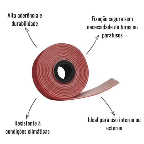 Fita Dupla Face Autopoli 90cm X 11mm 10 Rolos