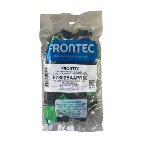 Fixador Auto Adesivo Frontec Dupla Face Preto 28x28mm 50 Uni